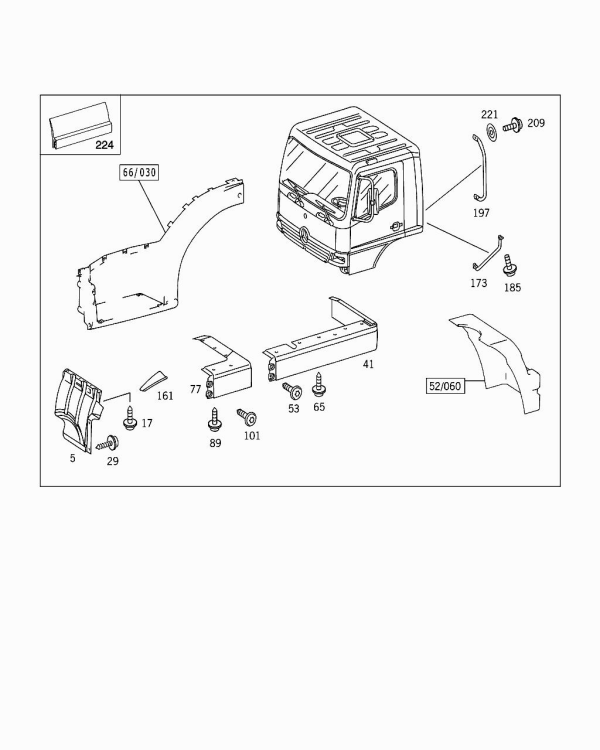 Ornament superior aripa fata Mercedes Atego (poz.107)