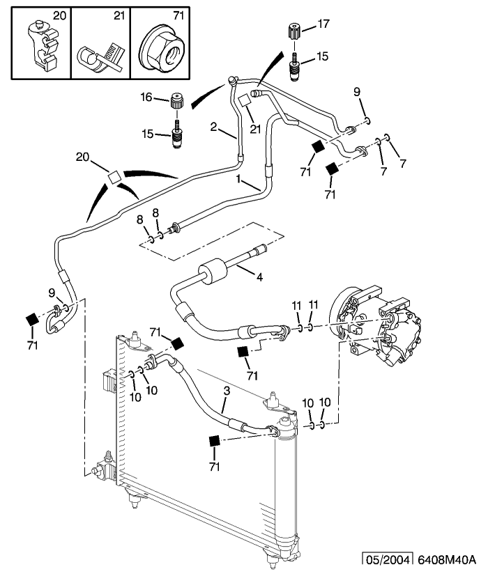 Conducta clima Citroen C5 (poz.1)