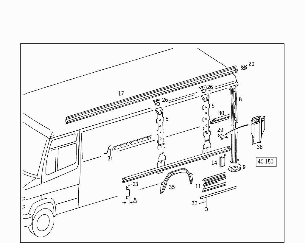Pasaj roata spate Mercedes  Vario (poz.35)