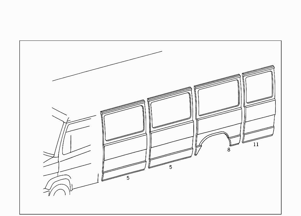 Panou lateral  mijloc Mercedes Vario (poz.5)