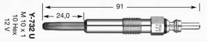 Bujie incandescenta Renault motor 2,5 dCi