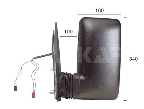 Oglinda exterioara Iveco Daily III brat scurt 100 mm (electrica si incalzita)