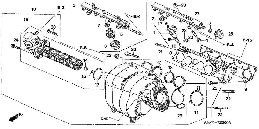 Supapa galerie admisie motor 2,0 Honda (poz.12)