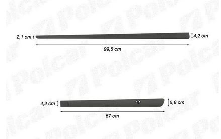 Ornament usa fata/ spate negre Honda Civic VIII (99,5 cm/67 cm)