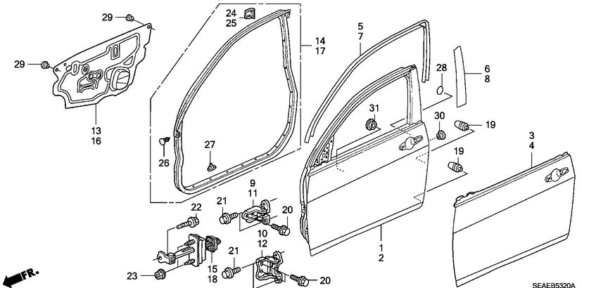 Fata usa din fata Honda Accord VIII (poz.3 si 4)