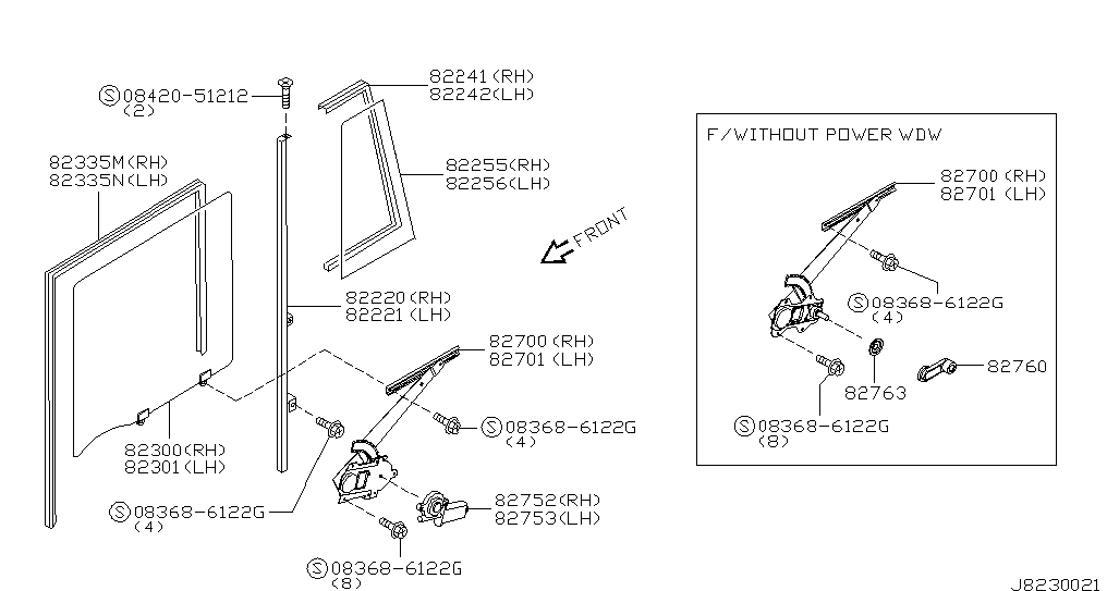 Macara usa spate Nissan Patrol II (fara motor)
