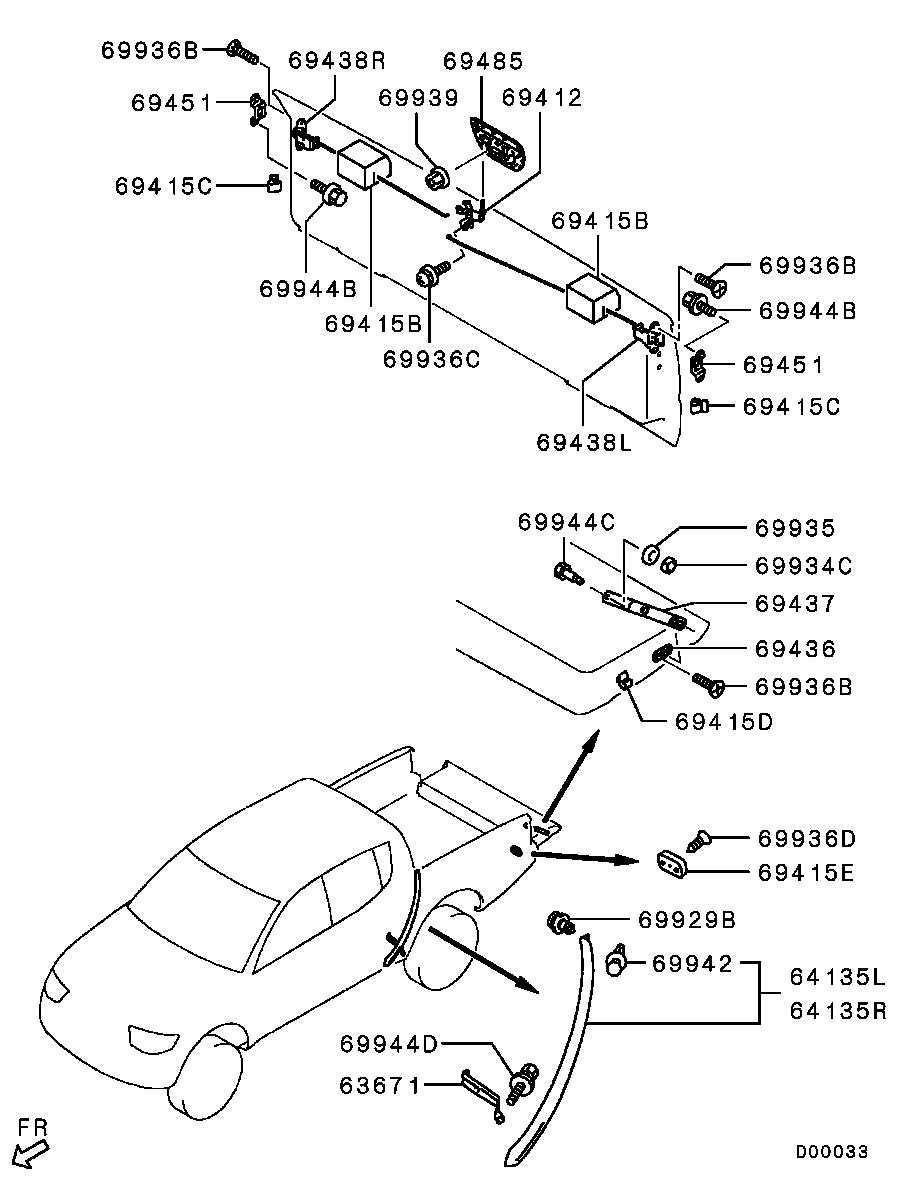 Ornament caroserie vertical aripa spate Mitsubishi L200