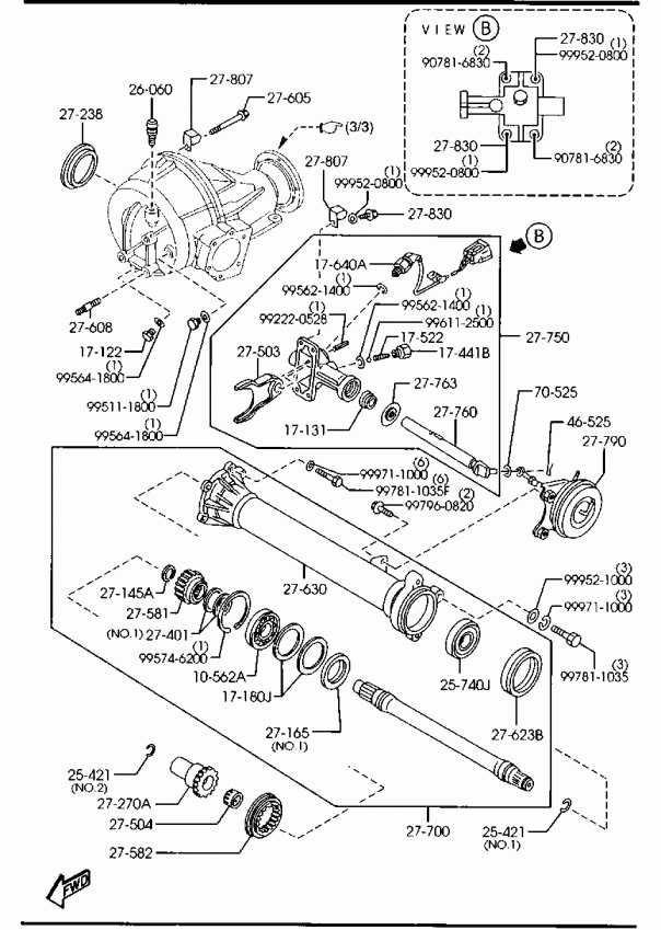 Senzor cuplare tractiune fata Mazda B2500