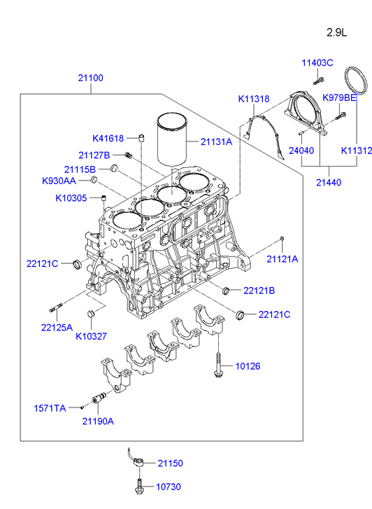 Camasa piston motor 2.9 CRDi Hyundai