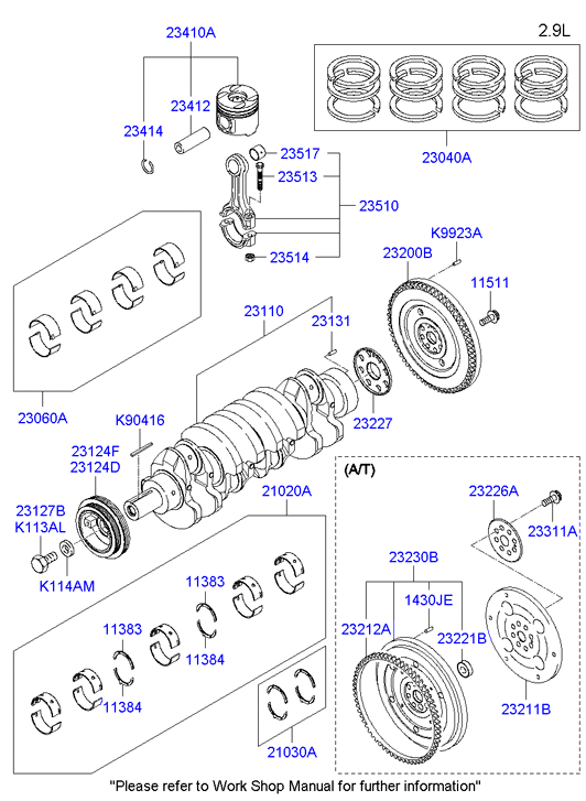 Biela piston motor 2.9 CRDi Hyundai