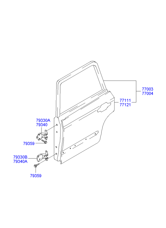 Fata de usa la usa din spate Hyundai Terracan