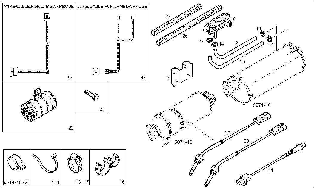 Sonda Lambda dupa catalizator Iveco Daily IV motor 3,0 D