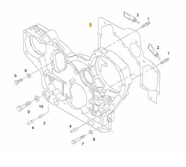 Garnitura capac distributie motor Man  4580 cmc D0834