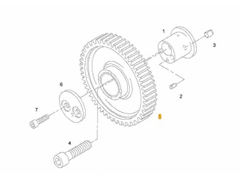 Roata dintata intermediara distributie motor Man 4580 cmc D0834