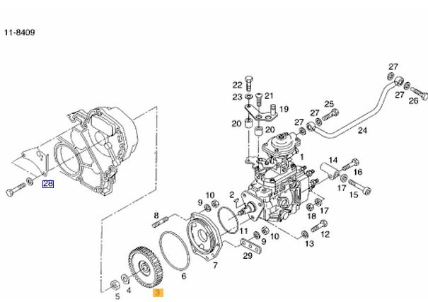 Pinion distributie pompa injectie motor Man 45080 cmc D0834