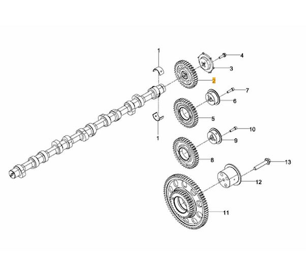 Pinion distributie intermediar motor Man 12,4TD D2676 (poz.5)