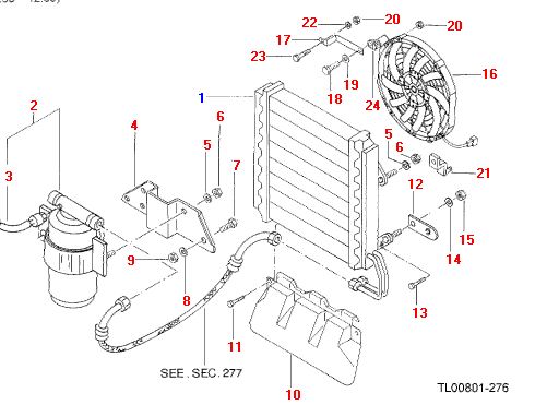 Ventilator racire radiator clima Nissan Cabstar E (poz.16)