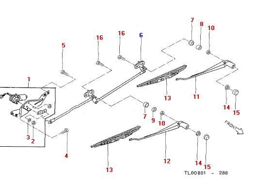 Mecanism stergatori parbriz Nissan Cabstar E (poz.6)