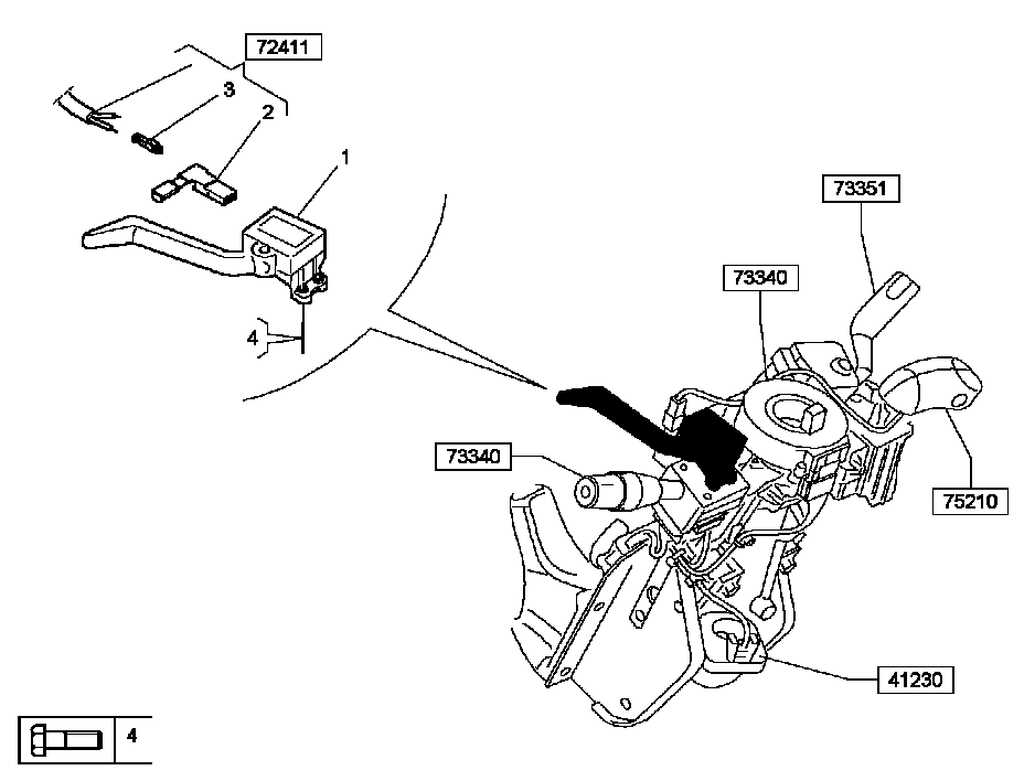 Comutator retarder Renault Premium III Kerax II Midlum II (poz.1)