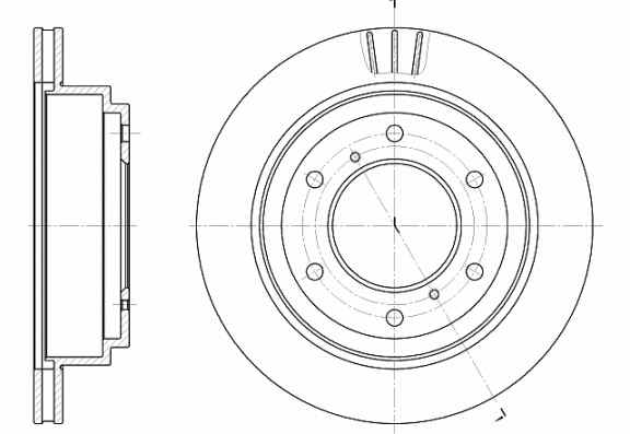 Disc frana punte spate ventilat Mitsubishi Pajero III