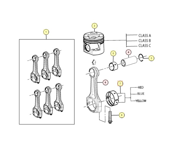 piston standard Jeep 3.0 diesel EXF