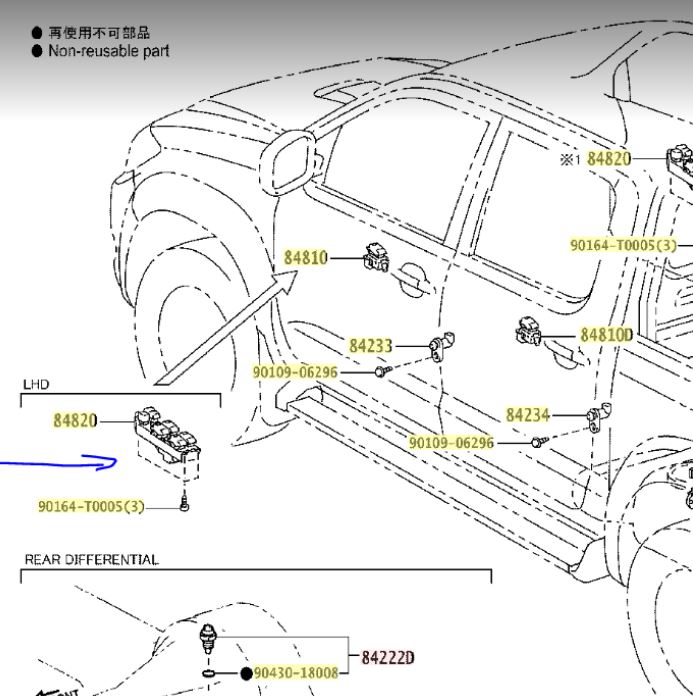 panou comenzi geamuri Toyota 14 pini