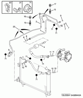 Conducta clima Citroen C5 (poz.1)