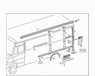 Pasaj roata spate Mercedes  Vario (poz.35)