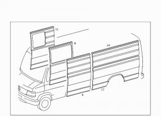 Panou lateral partea superioara Mercedes Vario (poz.14)