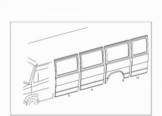 Panou lateral  mijloc Mercedes Vario (poz.5)