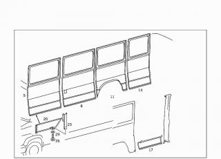 Panou lateral dreapta spate cu arc roata Mercedes Vario (poz.11)