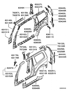 Aripa spate Mitsubishi Pajero III (poz.63210)