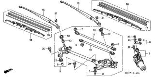 Motor stergatori fata Honda CRV II (poz.1)