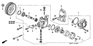 Fulie pompa servodirectie Honda CRV II
