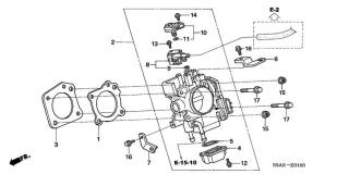 Senzor clapeta acceleratie motor 2,0  Honda (poz.10)