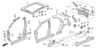 Panou spate Honda Civic VIII (poz.27)