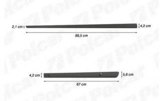 Ornament usa fata/ spate negre Honda Civic VIII (99,5 cm/67 cm)