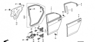 Fata la usa la usa din spate Honda Accord VIII (poz.3,4)