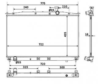 Radiator racire apa motor 2,2 CRDi Hyundai/Kia