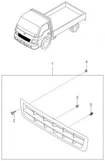 Grila radiator fata Kia K 2500