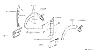 Ornament aripa fata spre spate Nissan Cabstar (poz.60696)