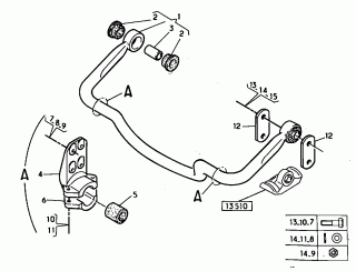 Set reparatie bara stabilizatoare spate Renault Premium (poz.1)