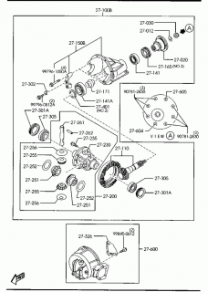 Ansamblu diferential sateliti grup fata Mazda B2500