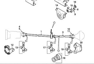 Furculita cardan dupa rulment intermediar Daf LF (poz.15)