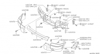 Bara centrala fata Nissan Patrol II (intre 1997 si 2003)