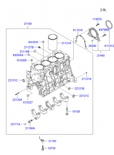 Camasa piston motor 2.9 CRDi Hyundai