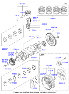 Biela piston motor 2.9 CRDi Hyundai