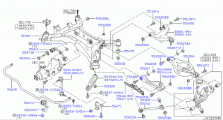 Brat intermediar punte spate Nissan Murano (poz.55451M)