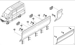 Ornament lateral inferior caroserie Iveco Daily III