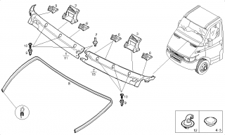 Ornament inferior sub parbriz Iveco Daily III